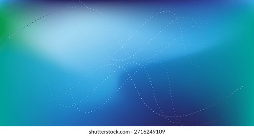 Gradiente borrado de azul e azul turquesa cores linha onda moderna fundo arte ponto