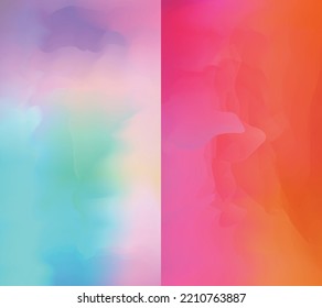 Blurred gradient colored abstract background. Smooth transitions of iridescent colors. Soft gradient backdrop, Colored fluid graphic composition illustration