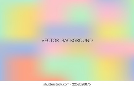 Blurred gradient mesh background in pastel colors. Colorful smooth banner template. Easy editable soft colored. Smooth gradient background with soft colors vector illustration