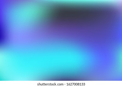 Blurred gradient mesh in modern style on colorful background. Creative modern concept, vector illustration. Intense blank Holographic spectrum gradient for cover.