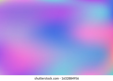 Blurred gradient mesh in modern style on colorful background. Creative modern concept, vector illustration. Intense blank Holographic spectrum gradient for cover.