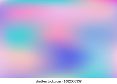 Malla de gradiente borrosa de estilo moderno sobre fondo colorido. Colorida plantilla de banner liso.Vector creativo a la moda. Gradiente de espectro holográfico en blanco intenso para la cubierta.