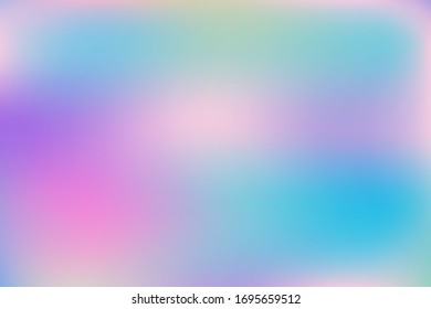 Blurred gradient mesh in modern style on colorful background. Colorful smooth banner template.Trendy creative vector. Intense blank Holographic spectrum gradient for cover.