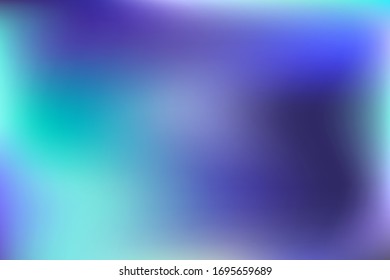 Malla de gradiente borrosa de estilo moderno sobre fondo colorido. Concepto moderno creativo, ilustración vectorial. Gradiente de espectro holográfico en blanco intenso para la cubierta.