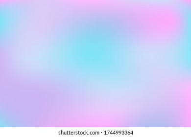 Blurred gradient mesh in modern style on colorful background. Creative modern concept, vector illustration. Intense blank Holographic spectrum gradient for cover.
