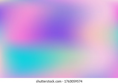 Blurred gradient mesh in modern style on colorful background. Creative modern concept, vector illustration. Intense blank Holographic spectrum gradient for cover.