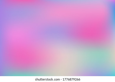 Blurred gradient mesh in modern style on colorful background. Colorful smooth banner template. Trendy creative vector. Intense blank Holographic spectrum gradient for cover.