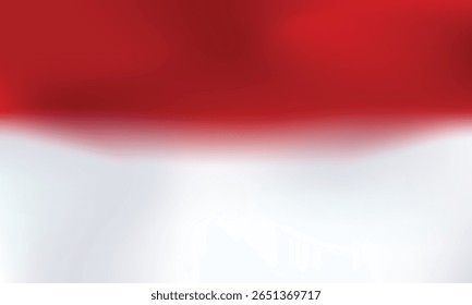 Blurred and gradient red and white flag-style modern art