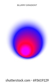 A blurred gradient. Round colorful gradient. Colored ink