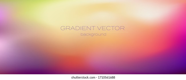 Blurred gradient. Soft transition of colors. Abstract vector resizable background. main colors from violet to yellow. Colorful combination. EPS 10