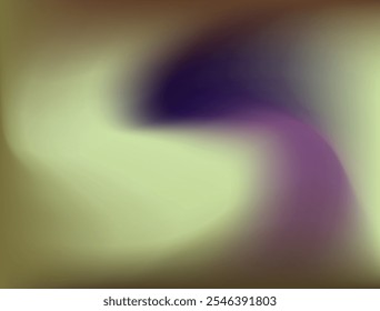 Blurred gradient swirl in shades of purple and beige, creating a flowing and dynamic sense of movement. This abstract vector illustration exudes a calming, ethereal energy, reminiscent of cos