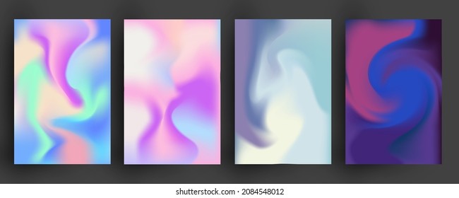 blurred gradients set background vector illustration 