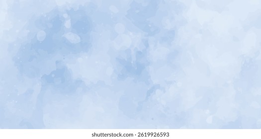 blurred and grainy Blue powder explosion with clouds, Hand painted abstract soft sky blue watercolor sky and clouds, Watercolor illustration art marble painting abstract blue color texture.	