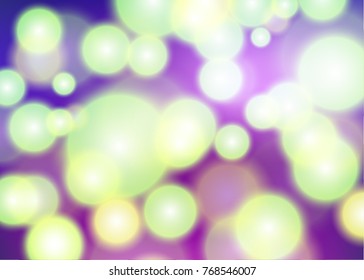 Blurred green circles