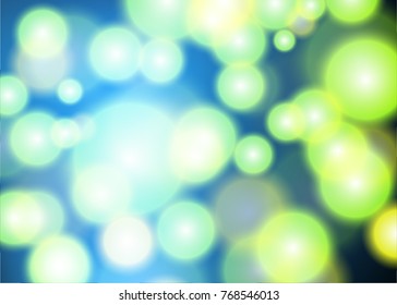 Blurred green circles