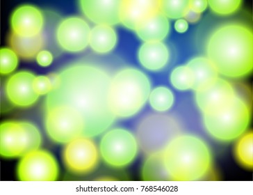 Blurred green circles