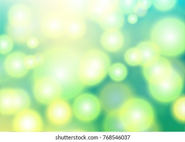Blurred green circles
