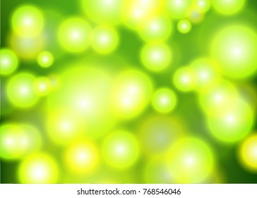 Blurred green circles