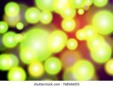 Blurred green circles