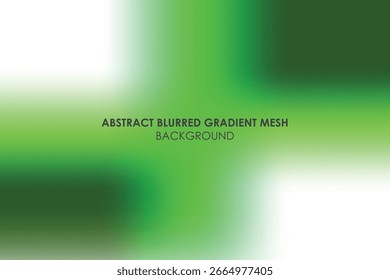 Blurred Green Gradient Mesh Abstract Background