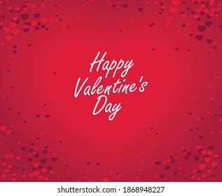Blurred heart poorly visible vector valentine day greeting card, background out of focus red heart and lettering.