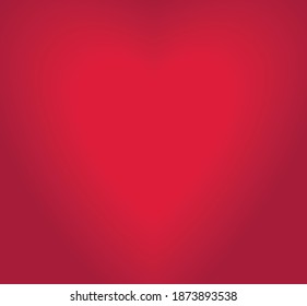 Blurred heart poorly visible vector valentine day greeting card, background out of focus red heart and lettering.