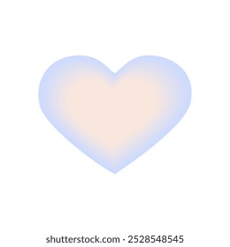 Forma de corazón borrosa en estilo y2k. Gradiente elemento de amor de moda para tarjeta de felicitación y cartel para el día de San Valentín.