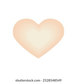 Blurred heart shape in y2k style. Gradient trendy love element for greeting card and poster for Valentines Day.