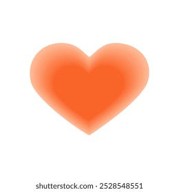 Forma de corazón borrosa en estilo y2k. Gradiente elemento de amor de moda para tarjeta de felicitación y cartel para el día de San Valentín.