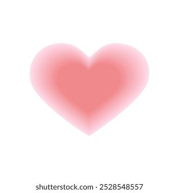 Forma de corazón borrosa en estilo y2k. Gradiente elemento de amor de moda para tarjeta de felicitación y cartel para el día de San Valentín.