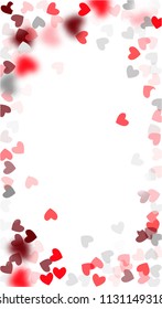  Blurred Hearts Background for your Design. Many Random Falling Hearts. Wedding Background for Greeting Card, Invitation or Banner.

 Vector illustration.