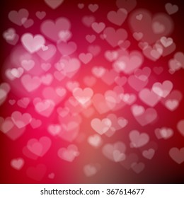 Blurred hearts valentine's day background