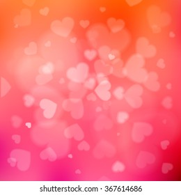 Blurred hearts valentine's day background