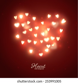 Blurred hearts vector background. Can be used for wedding invitations. Vector eps10.