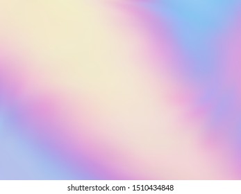 Blurred hologram texture gradient wallpaper. Translucent iridescent mermaid background. Liquid colors explosion background. Vibrant hologram neon glitch texture vector backdrop.