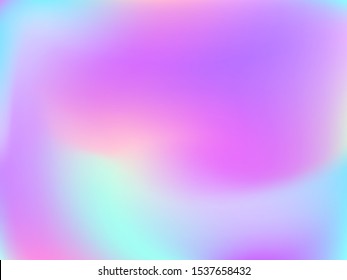 Blurred hologram texture gradient wallpaper. Abstract iridescent mermaid background. Liquid colors neon background. Opalescence hologram neon glitch texture vector backdrop.