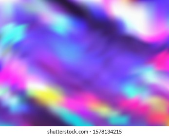 Blurred hologram texture gradient wallpaper. Modern neon party graphics background. Polar lights liquid colors background. Magic hologram neon glitch texture vector backdrop.