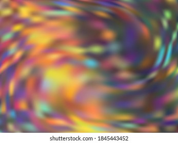 Blurred hologram texture gradient wallpaper. glowing neon party graphics background. Hologram colors liquid background. Creative hologram neon glitch texture vector backdrop.