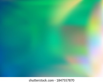 Papel de pared de gradiente de textura holográfica borrosa. Fondo de sirena iridiscente Vivid. Fondo de explosión de colores líquidos. Opalescencia holograma neon glitch textura fondo vector.