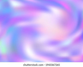 Papel de pared de gradiente de textura holográfica borrosa. Fondo de sirena iridiscente translúcido. Luces polares fondo líquido de colores. Fondo vectorial de textura de neón de neón holograma glamoroso.