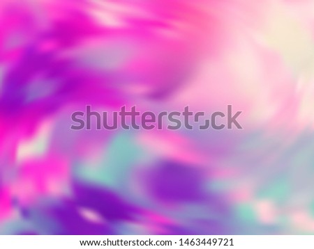 Blurred hologram texture gradient wallpaper. luminous pink turquoise purple background. Liquid colors explosion background. Ombre hologram neon glitch texture vector backdrop.