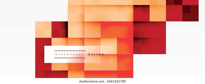 A blurred image of brown, orange, and amber rectangles on a white background, showcasing colorfulness and artistry. The squares resemble wood flooring with varying tints and shades