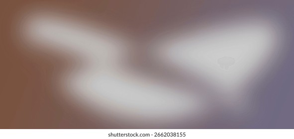 Blurred image showing abstract white shapes on a brown-to-purple gradient background, resembling wings or motion trails.