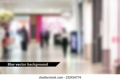 blurred interior of the store. Vector background