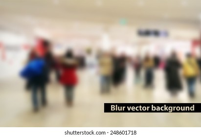 blurred interior of the store. Vector background