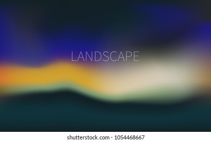 Blurred landscape, abstract blurry vector background, blur