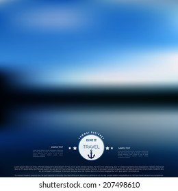 Blurred landscape background. Travel concept. Mobile or web ui element. Web site header.