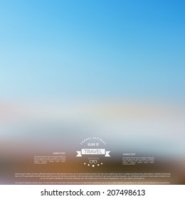 Blurred landscape background. Travel concept. Mobile or web ui element. Web site header.