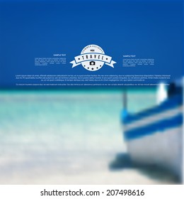 Blurred landscape background. Travel concept. Mobile or web ui element. Web site header.