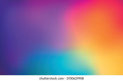 Blurred large panoramic summer background multicolored gradient - illustration